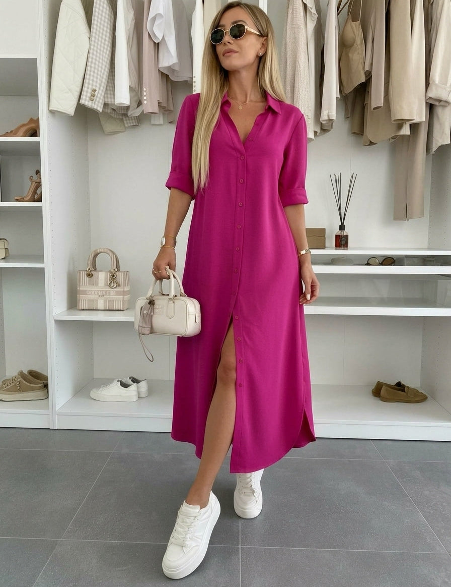 Cerasela | Maxikleid mit fließendem Schnitt