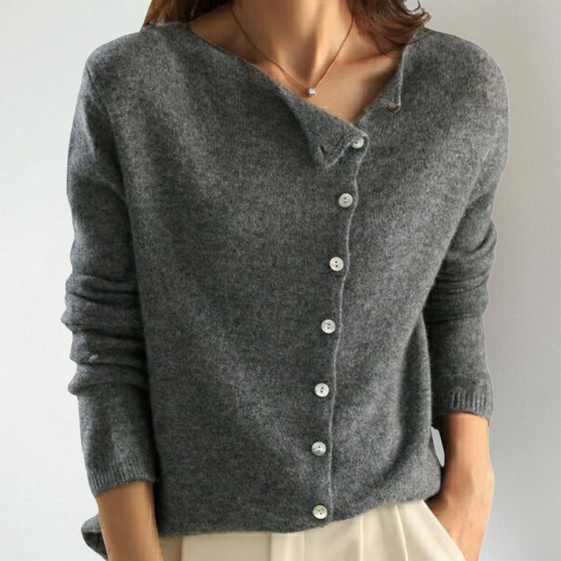 Kate | Cardigan mit asymmetrischer Knopfleiste – Bild 1