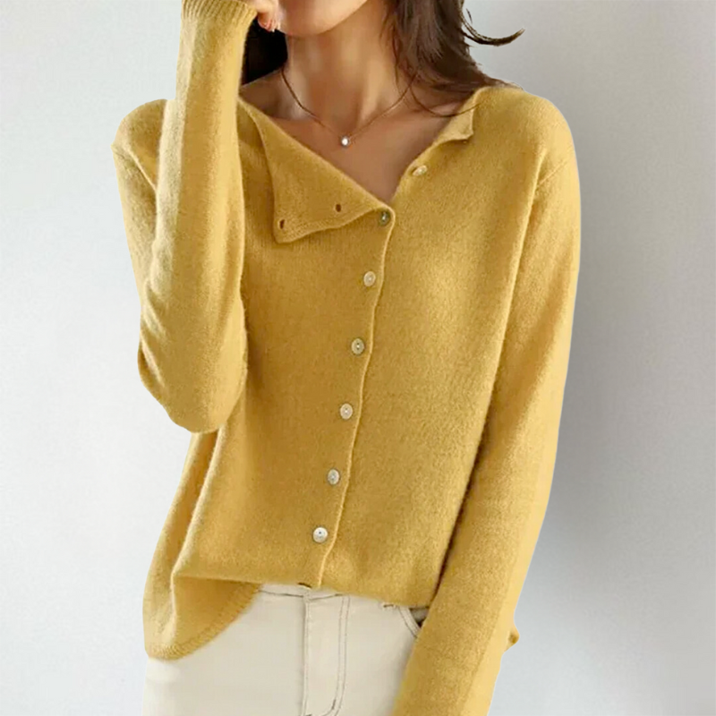 Kate | Cardigan mit asymmetrischer Knopfleiste – Bild 3