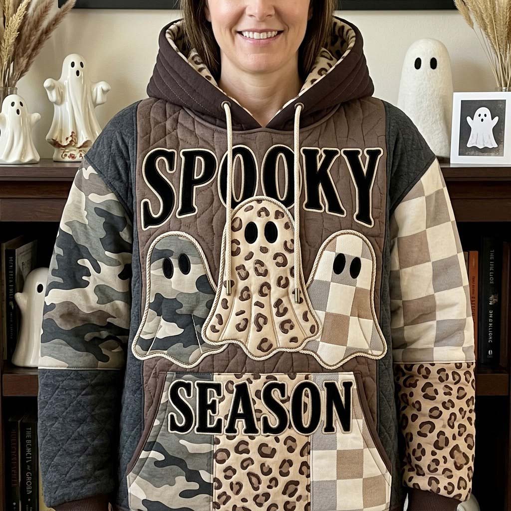 Hoodie mit gemusterten Geistern – Produktansicht 1