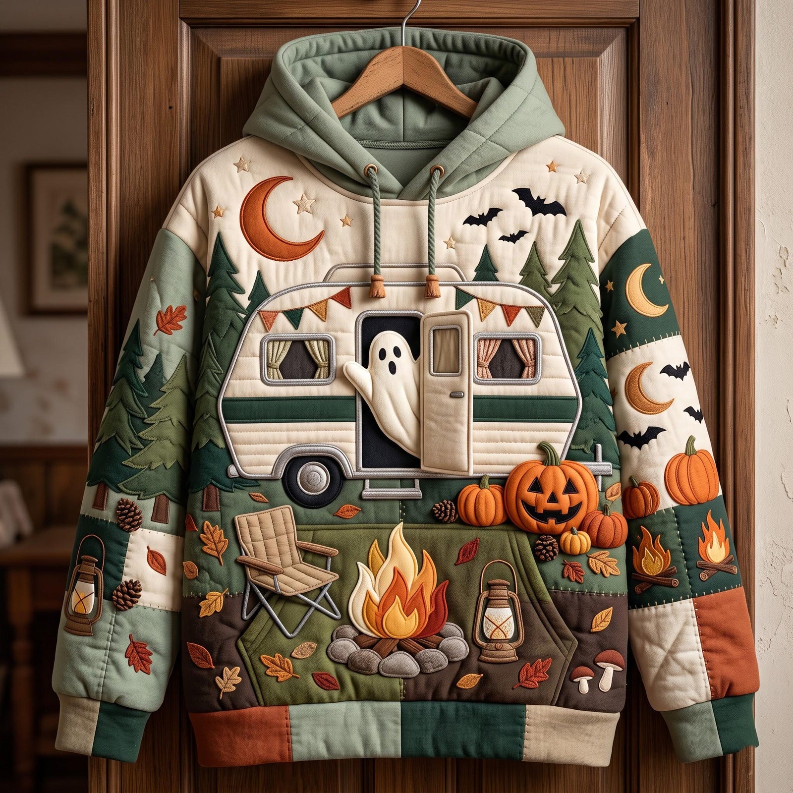 Herbst-Hoodie mit Campinggeist – Produktansicht 1