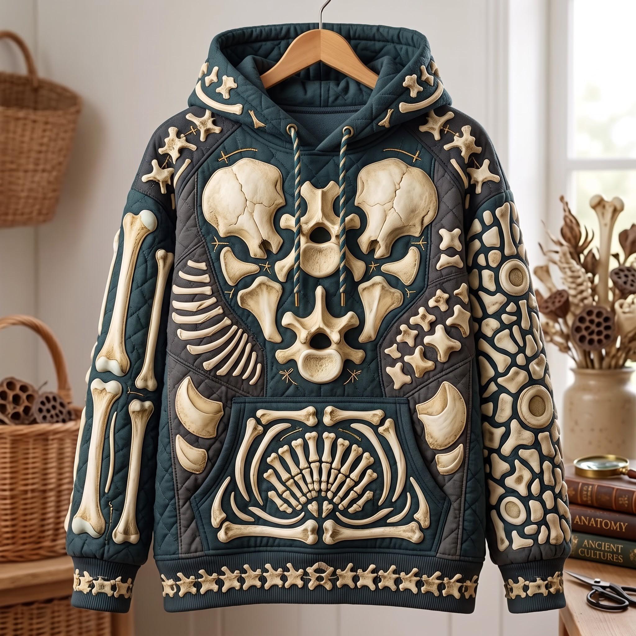 Hoodie mit Totenkopf und Knochen – Produktansicht 1