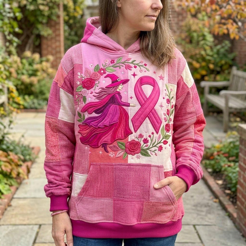 Hoodie mit rosafarbenem Oktoberzauber – Produktansicht 1