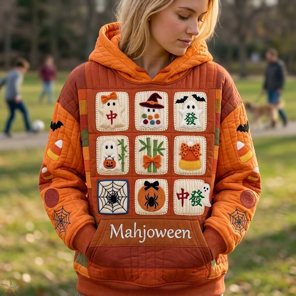 Hoodie mit schaurigem Spielsteinmotiv – Produktansicht 1