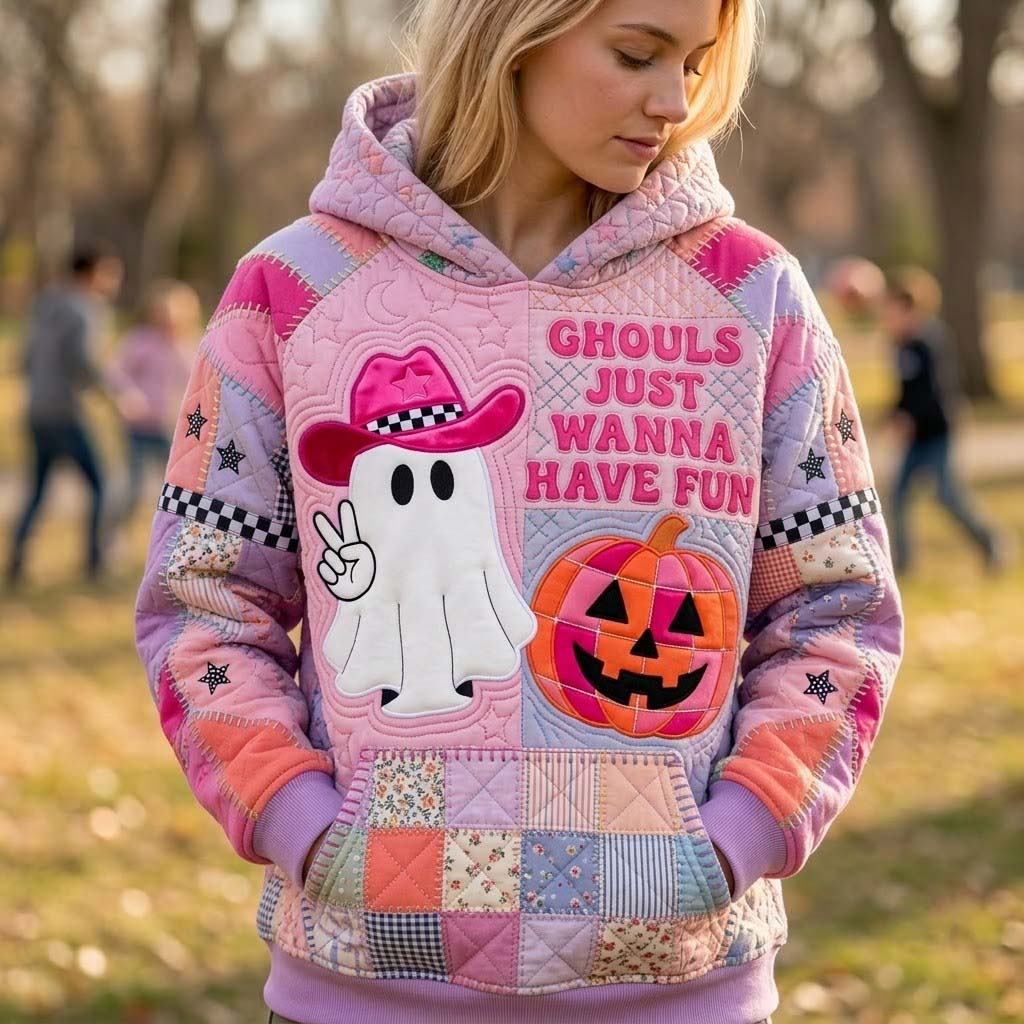 Hoodie mit verspielten rosa Geistern – Produktansicht 1