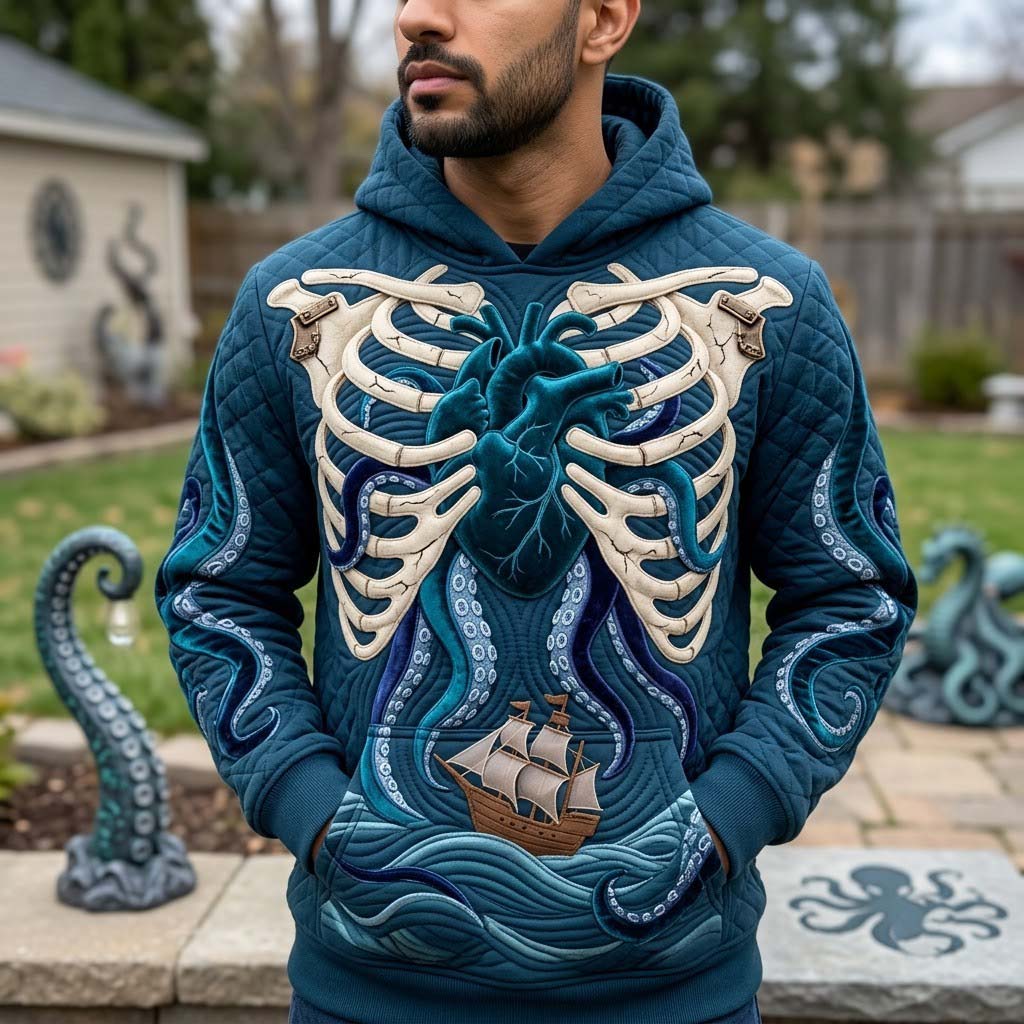 Hoodie mit unheimlichem Meeresmotiv – Produktansicht 1