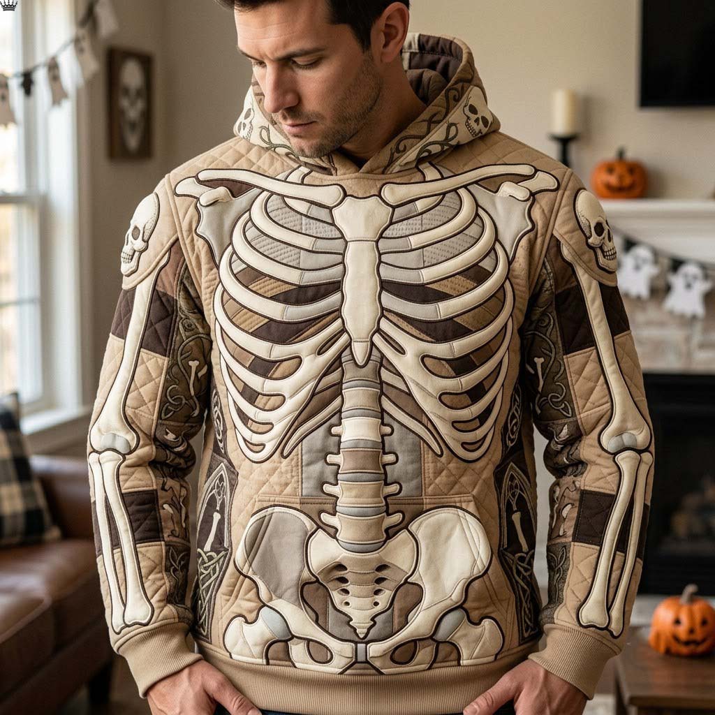 Hoodie mit nächtlichem Skelettmotiv – Produktansicht 1