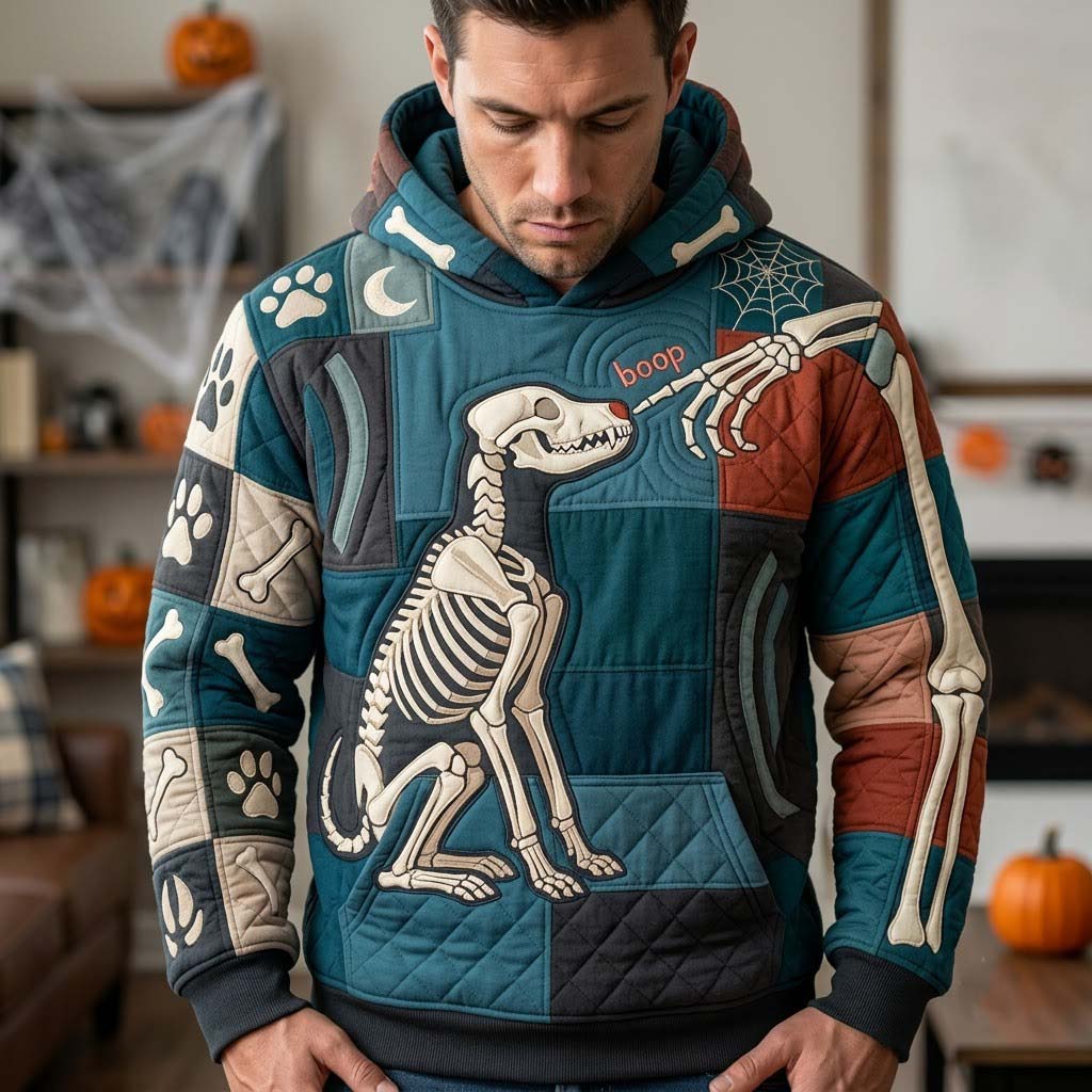 Hoodie mit nächtlichem Skelettmotiv – Produktansicht 1