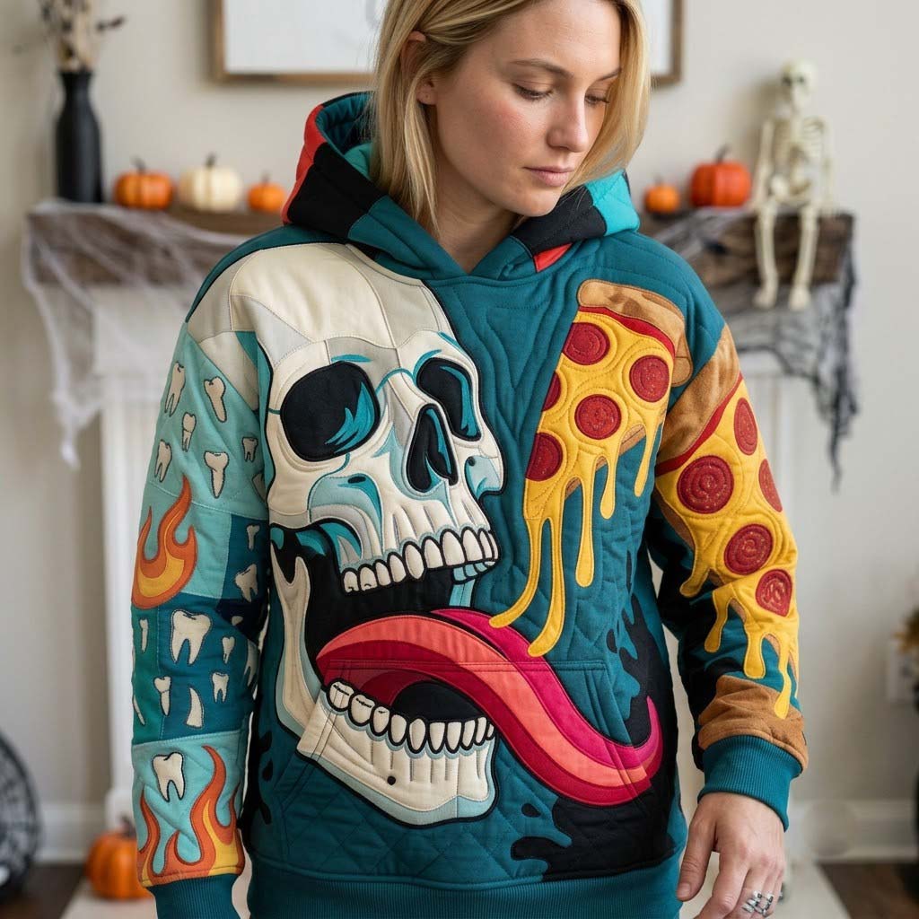 Hoodie mit nächtlichem Skelettmotiv – Produktansicht 1