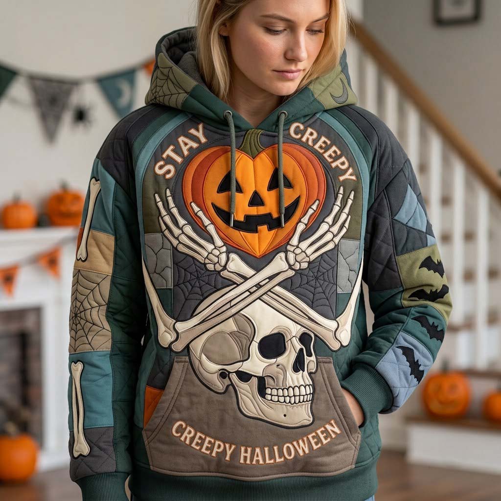 Hoodie mit nächtlichem Skelettmotiv – Produktansicht 1