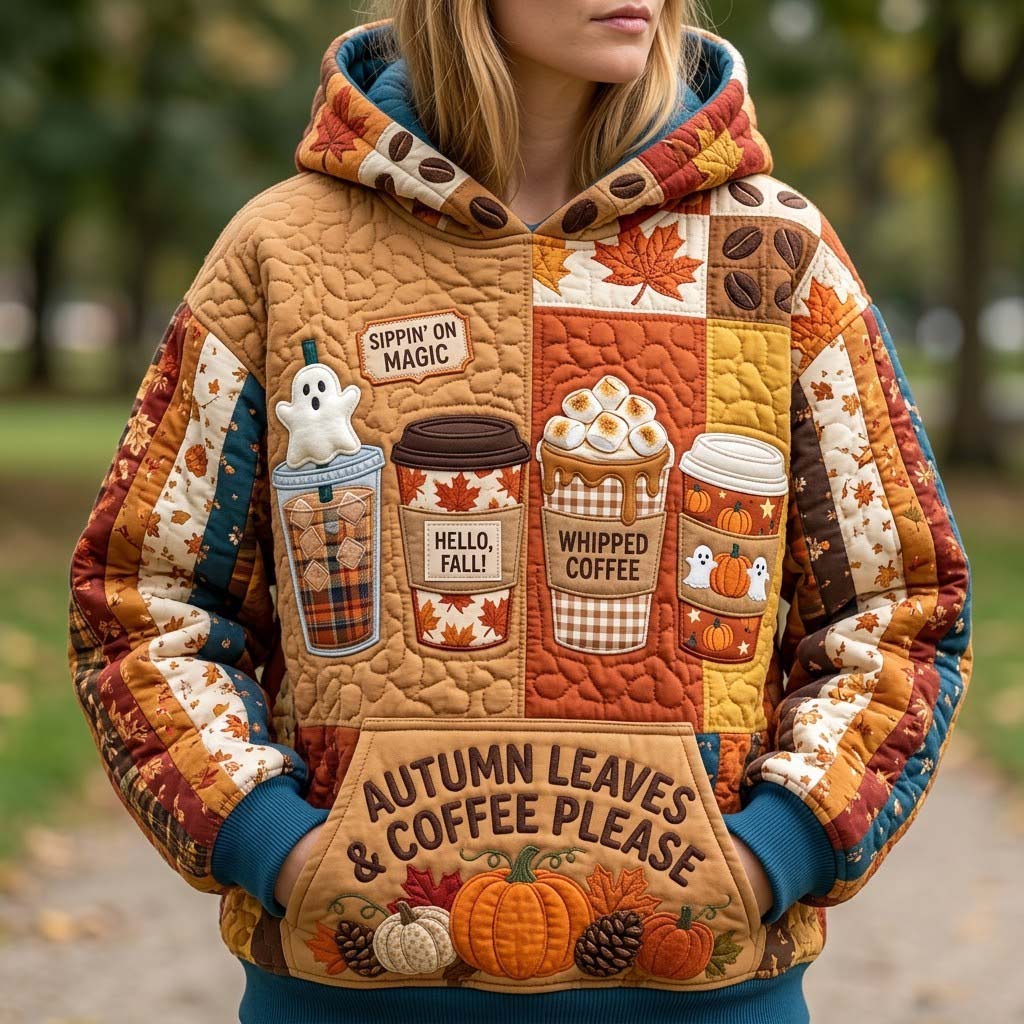 Hoodie mit herbstlichem Motiv – Produktansicht 1