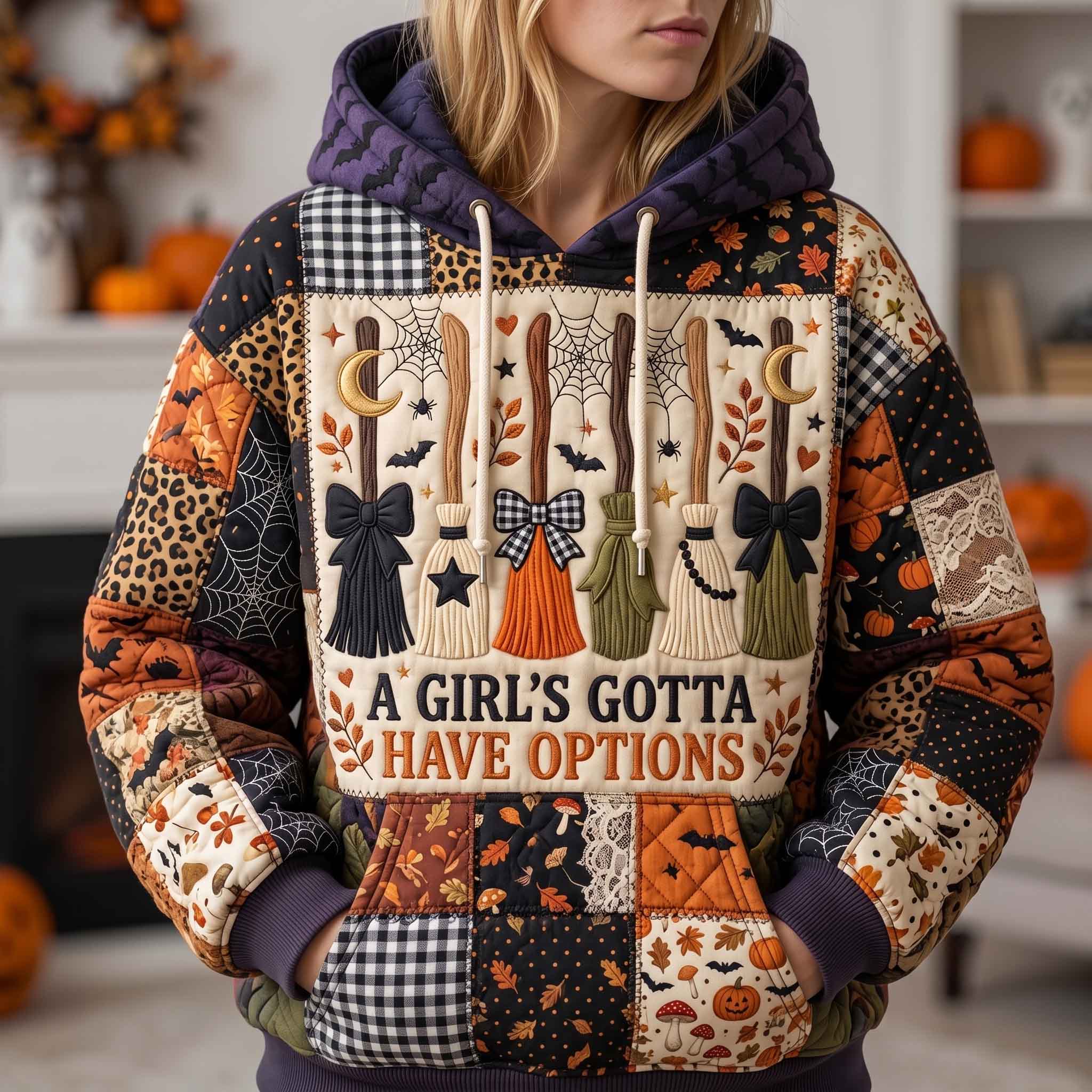 Halloween-Hoodie mit Hexenmotiven – Produktansicht 1