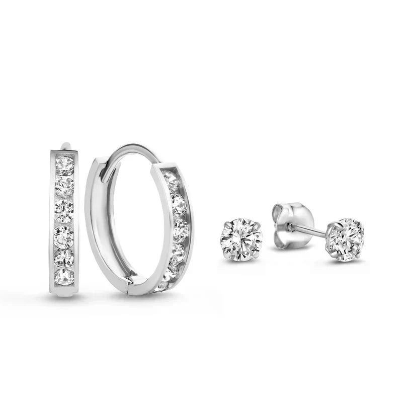 Claudia-Maria | Ohrring-Set mit glitzernden Steinen