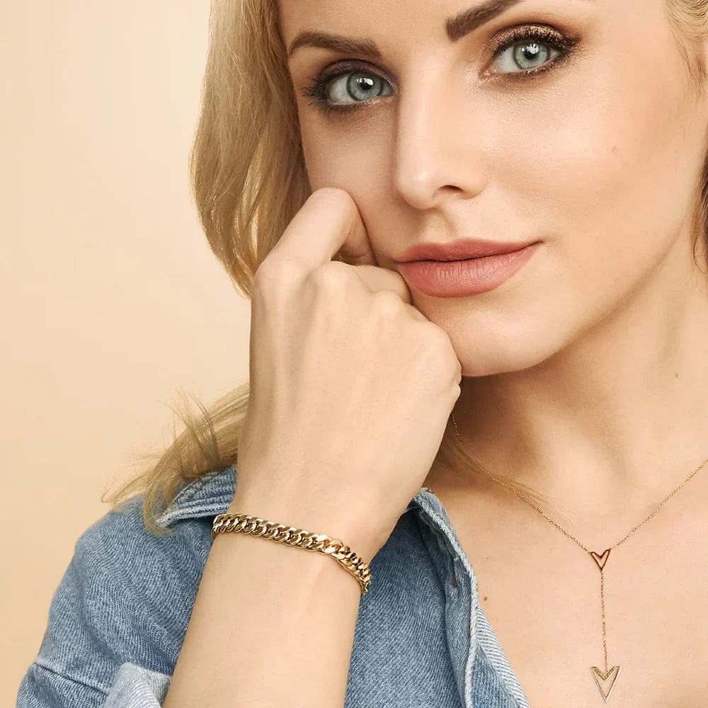 Loredana – Armband mit goldfarbenen Gliedern – Bild 3