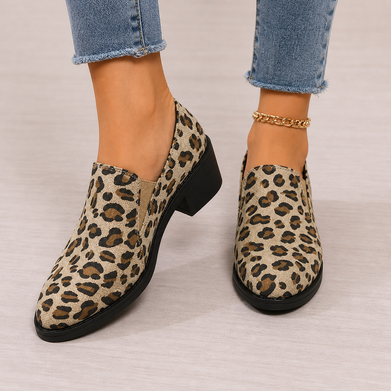 Gaia | Mokassins mit Leopardenmuster – Produktansicht 4