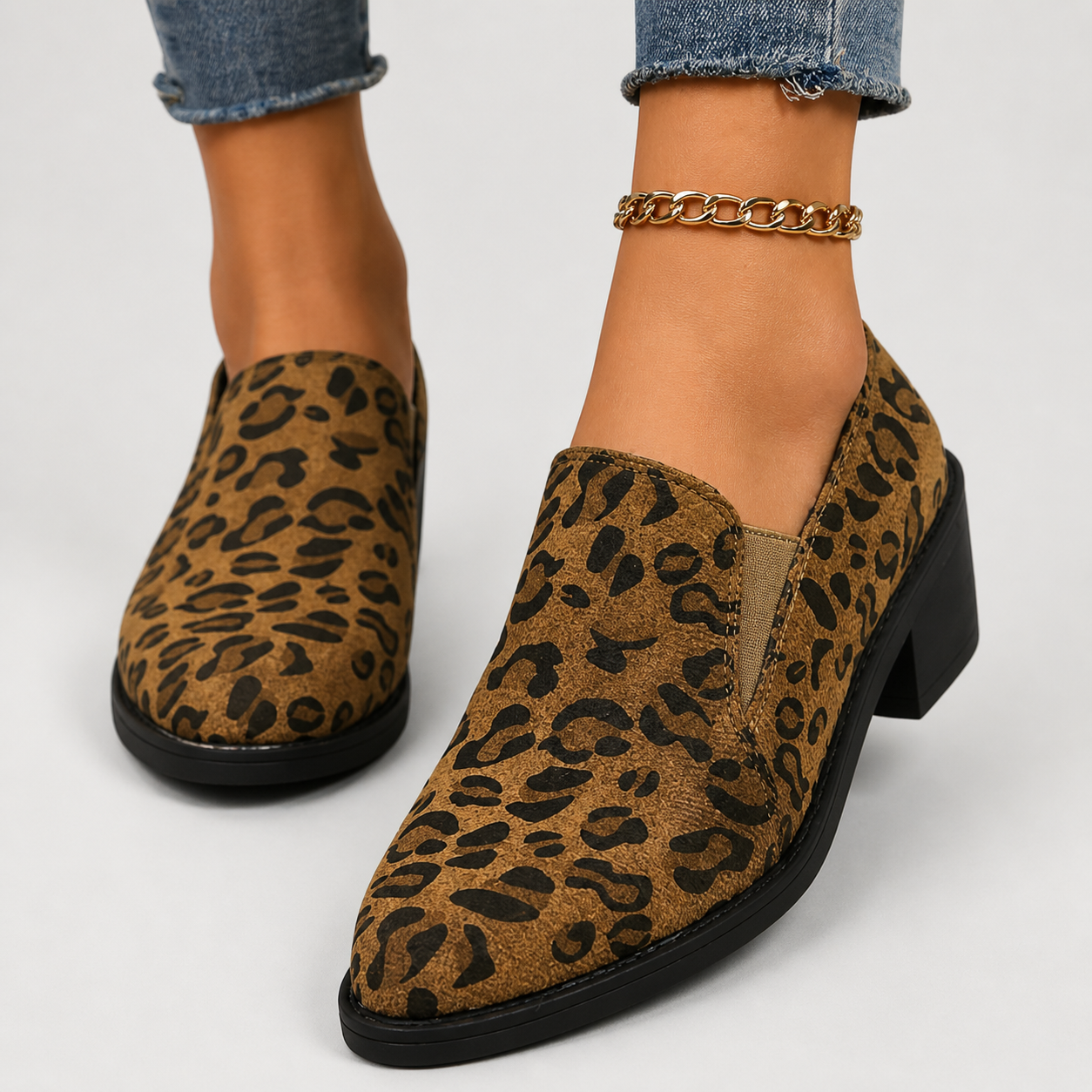 Gaia | Mokassins mit Leopardenmuster – Produktansicht 1