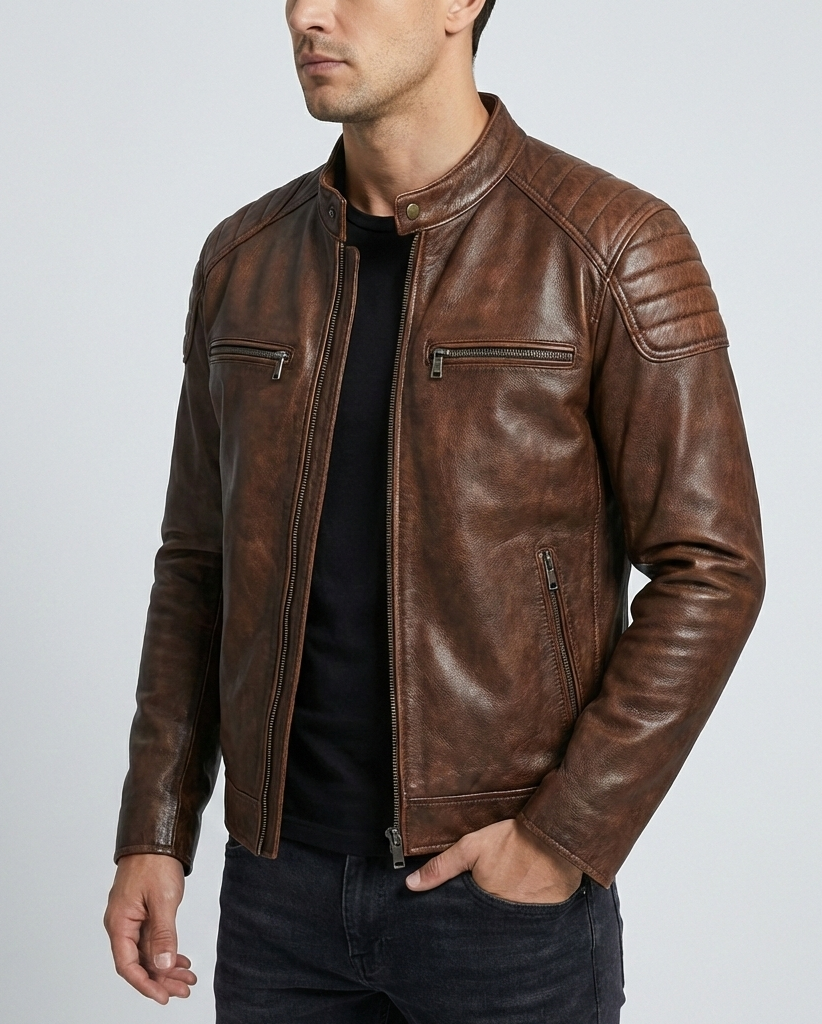Andrei – Leder Motorradjacke – Bild 2
