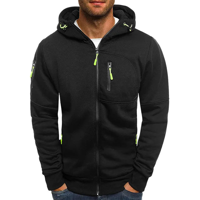Marco - Stylish Tech-Fleece Jacket for Men Dunkelgrau