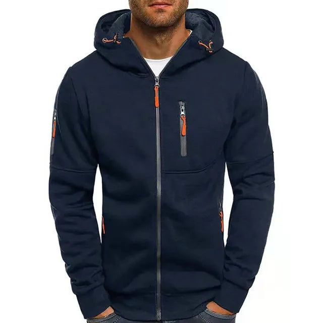 Marco - Stylish Tech-Fleece Jacket for Men Dunkelgrau