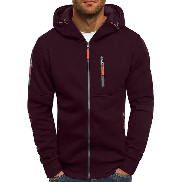 Marco - Stylish Tech-Fleece Jacket for Men Dunkelgrau