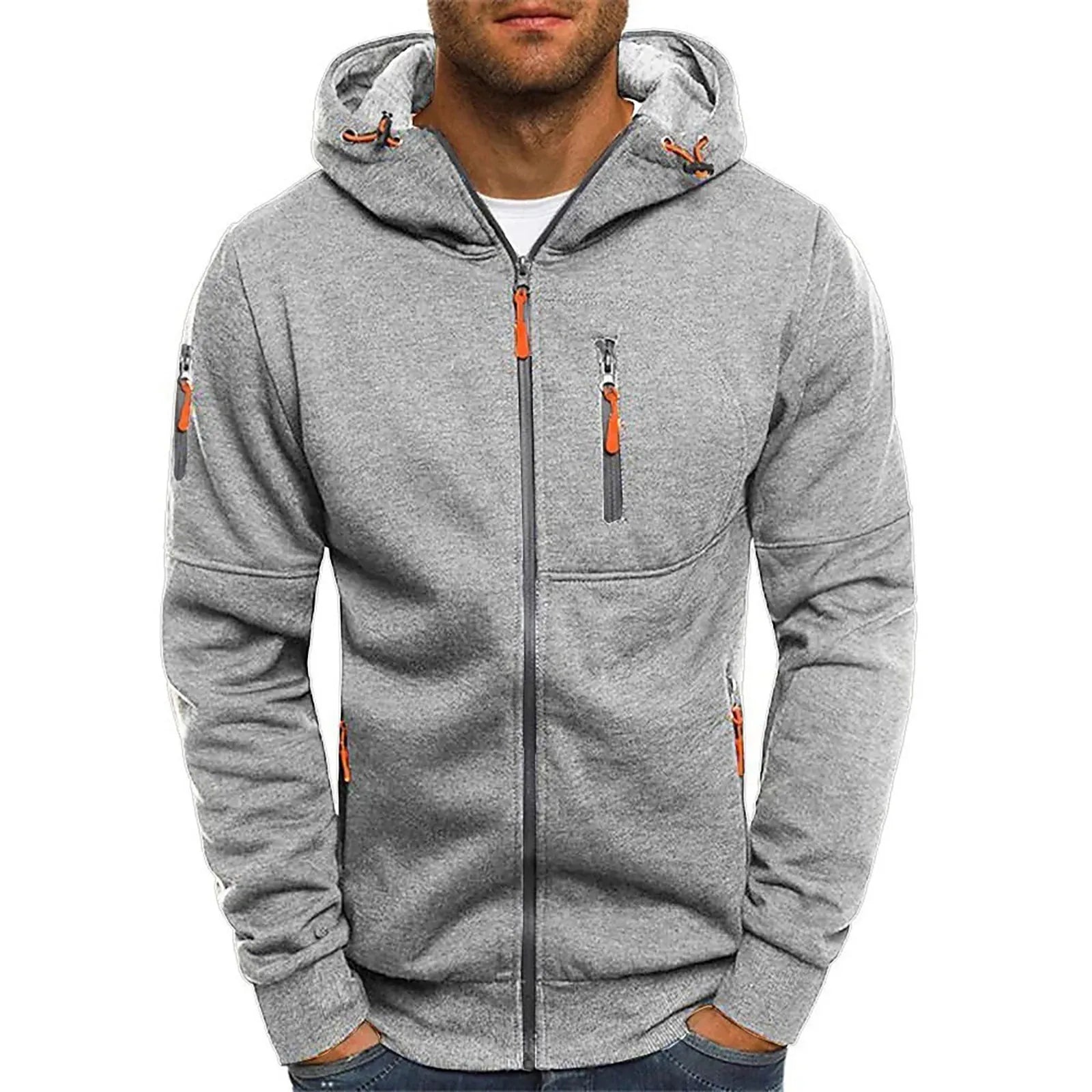 Marco - Stylish Tech-Fleece Jacket for Men Dunkelgrau