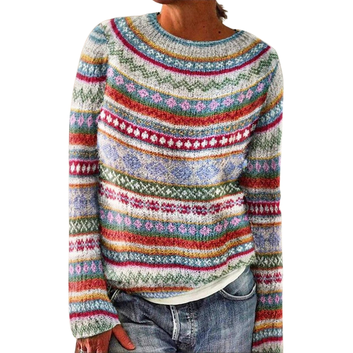 Camila – Pullover mit nordisch inspiriertem Muster, Ansicht 1