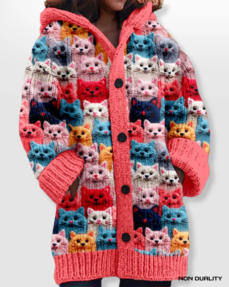 Isabella | Cardigan mit Katzenmotiv – Bild 1