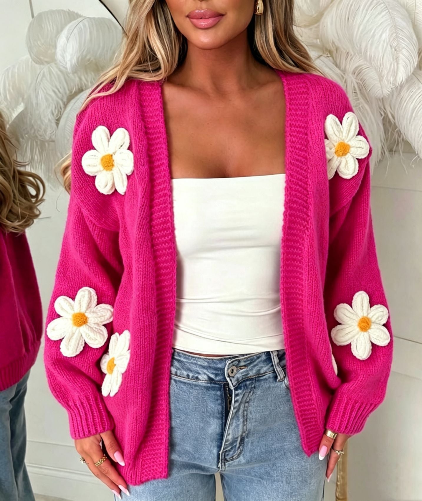 Laura | Damen’s Oversized lang-Sleeve Cardigan – Bild 6