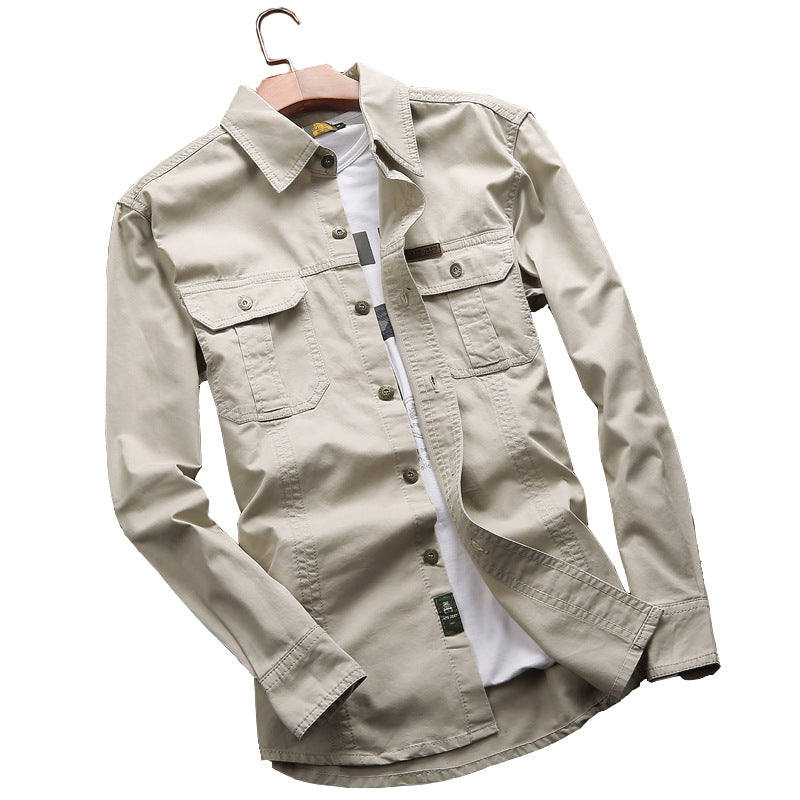 Herren-Canvas-Overshirt | Brusttaschen und verstärkte Nähte