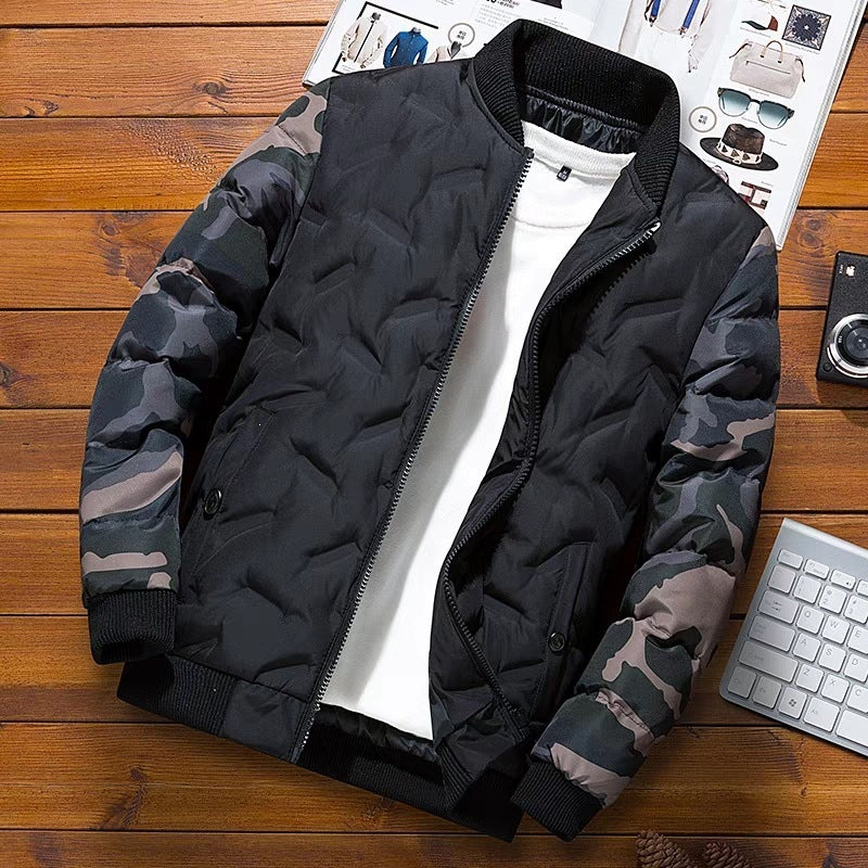 Herren-Bomberjacke | Lange Ärmel und Taschen
