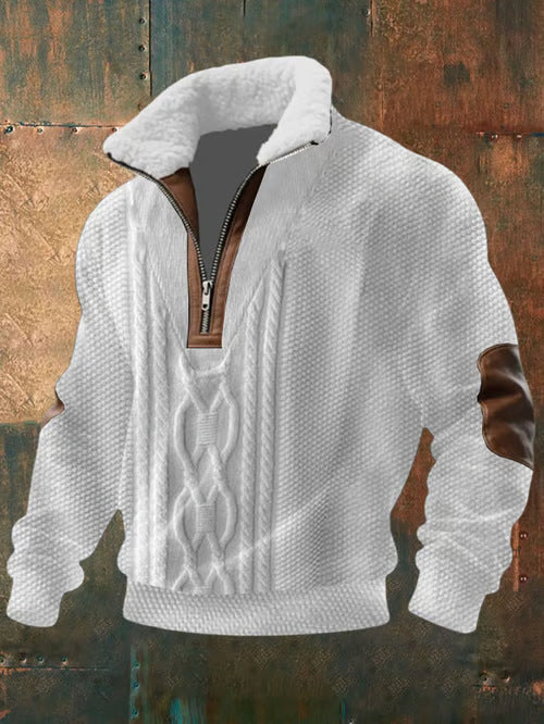 Karl – Premium zip-up with sheepskin-lined collar S