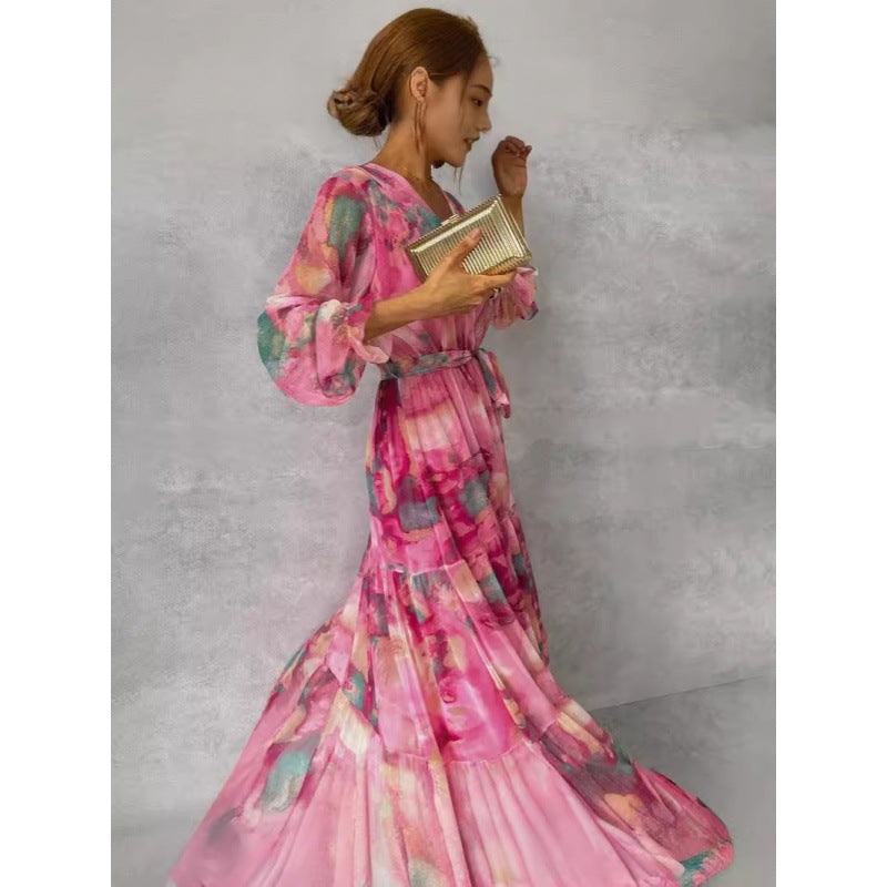 Ioana – Fließendes Kleid mit Blumenmuster – Bild 3