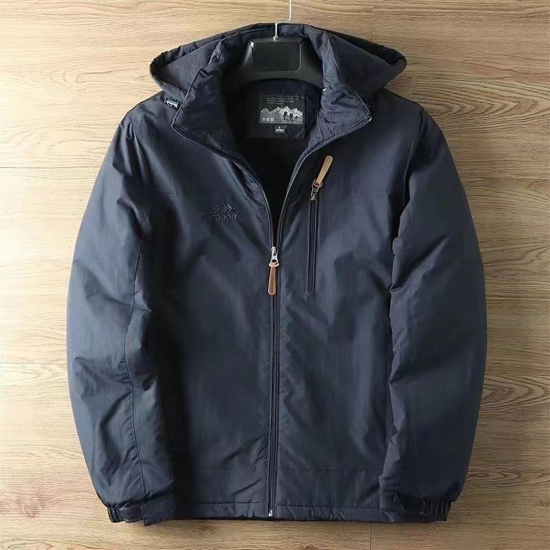 Men’s water-repellent all-weather trekking jacket with hood Degree