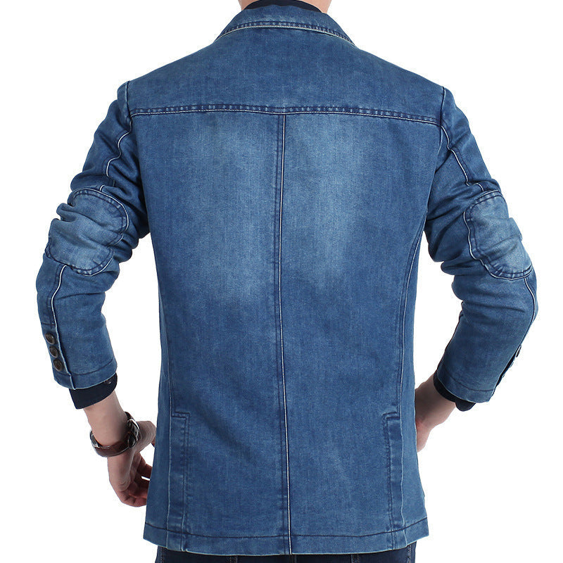 Herren-Jeansblazer | Used-Effekt und schmale Passform