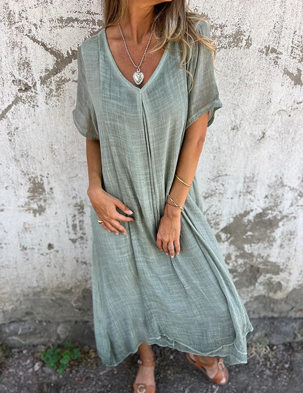Maria-Elena | Vielseitiges, locker geschnittenes Midikleid