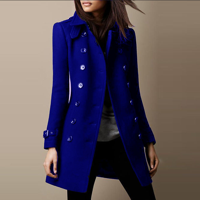 Cristina – Eleganter Wintermantel – Blau – Bild 1