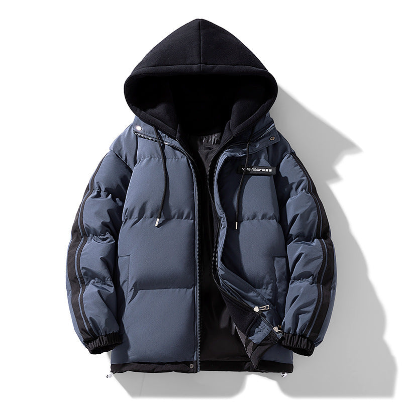 Men’s padded parka with an integrated hoodie and two-way zipper Rosa