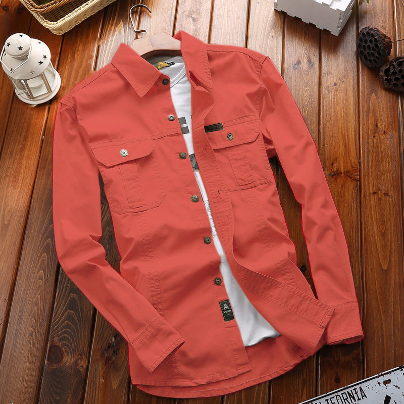 Herren-Canvas-Overshirt | Brusttaschen und verstärkte Nähte