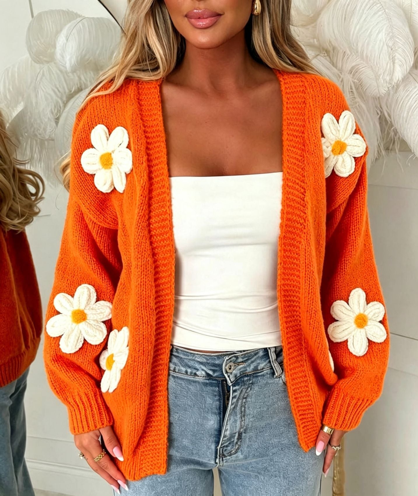 Laura | Damen’s Oversized lang-Sleeve Cardigan – Bild 7