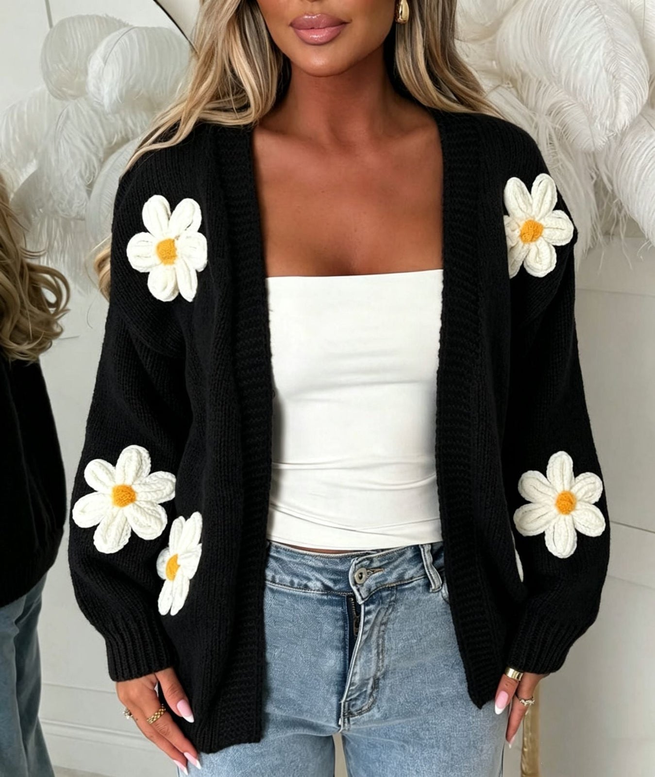 Laura | Damen’s Oversized lang-Sleeve Cardigan – Bild 8