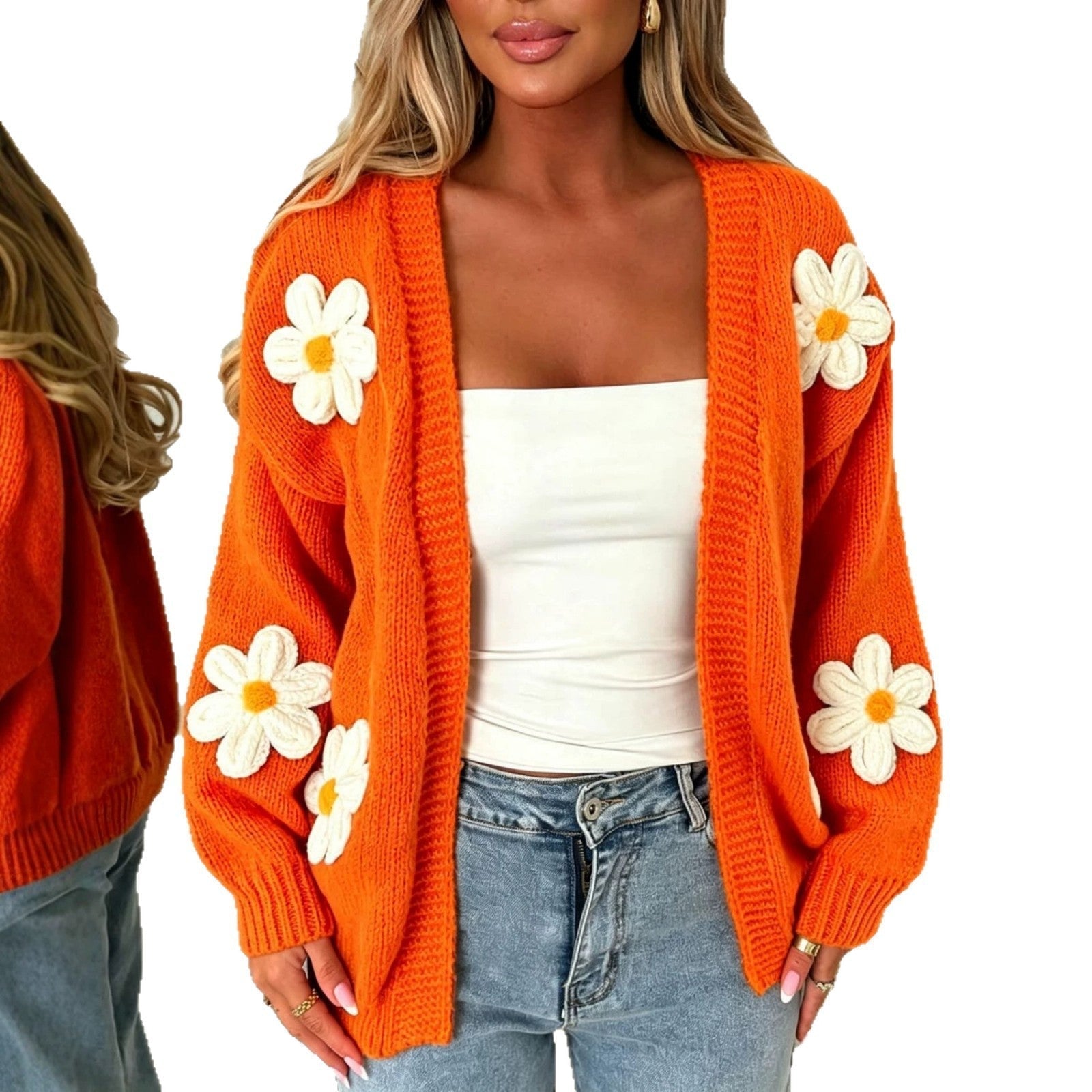 Laura | Damen’s Oversized lang-Sleeve Cardigan – Bild 5
