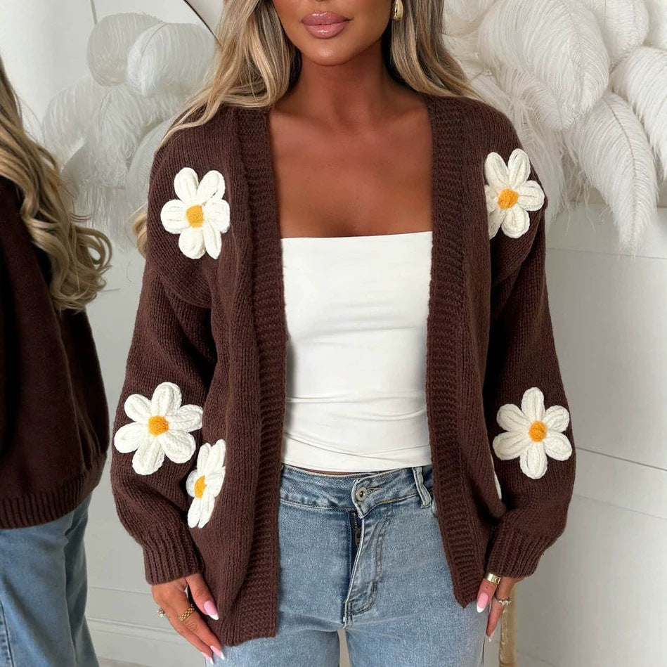Laura | Damen’s Oversized lang-Sleeve Cardigan – Bild 1