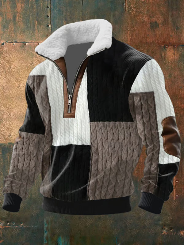 Marcus – Premium zip-up with shearling collar S