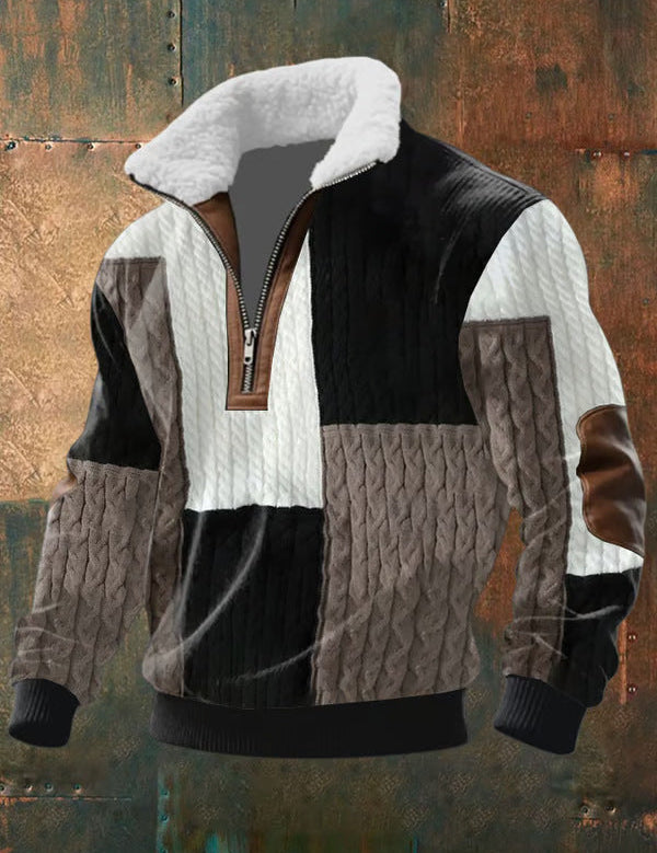 Marcus – Premium zip-up with shearling collar S