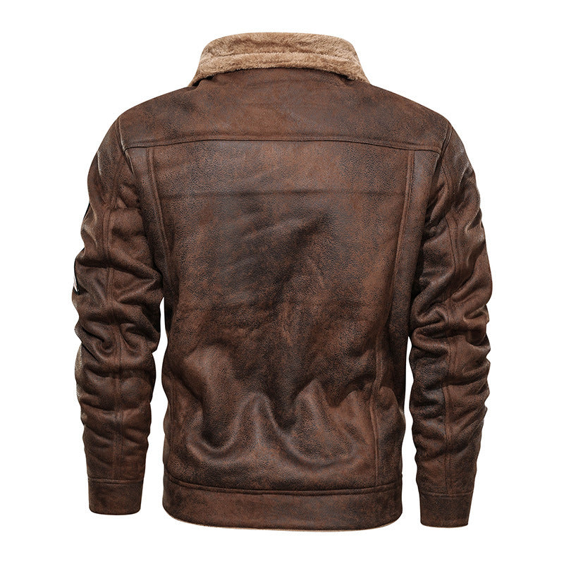 Herren-Jeansjacke | Teddyfutter und Druckknöpfe