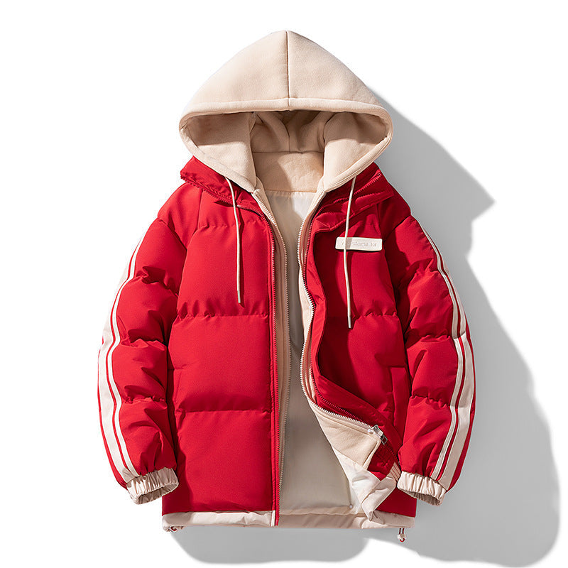 Men’s padded parka with an integrated hoodie and two-way zipper Milan