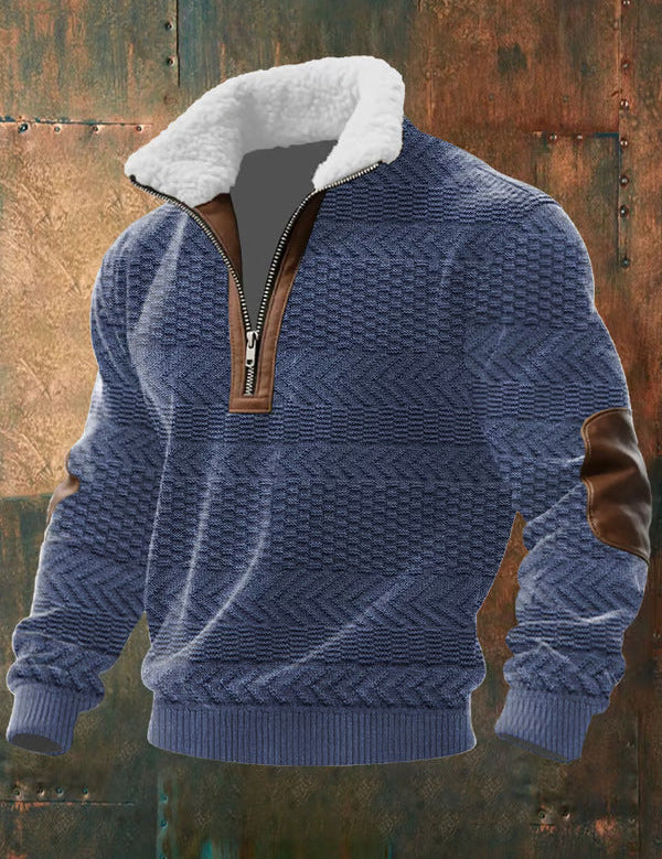 Mikael – Premium zip-up with shearling collar S