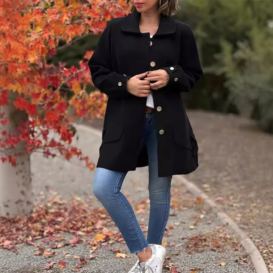 Roxana – Klassischer Oversize-Mantel mit Knöpfen – Bild 3