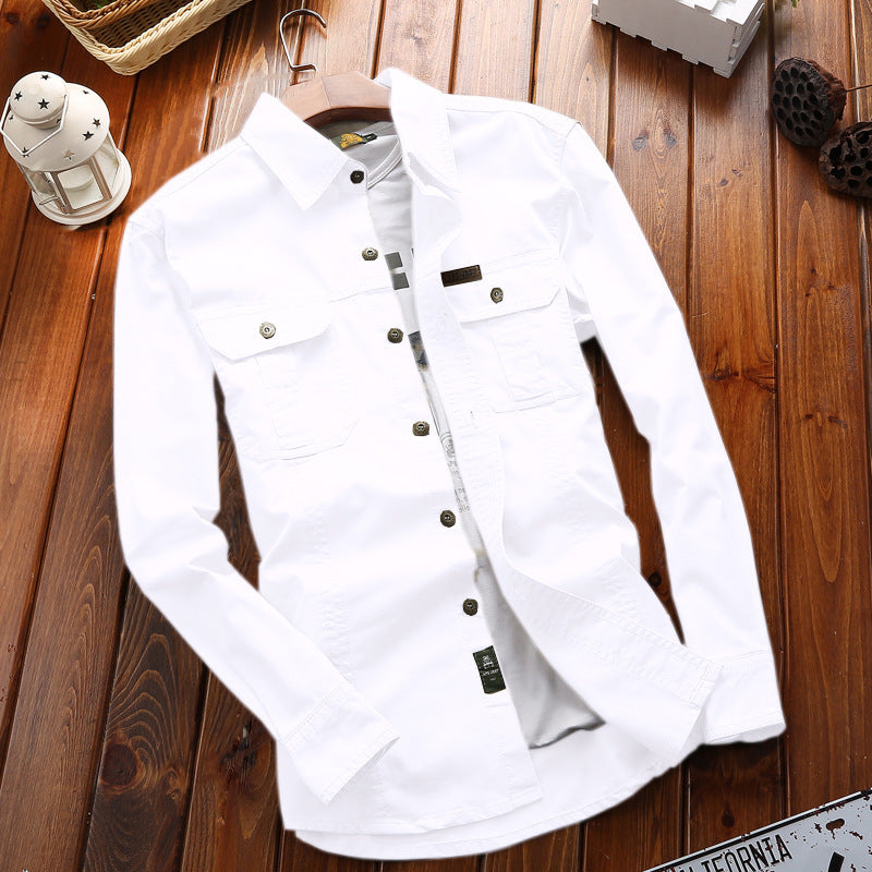 Herren-Canvas-Overshirt | Brusttaschen und verstärkte Nähte