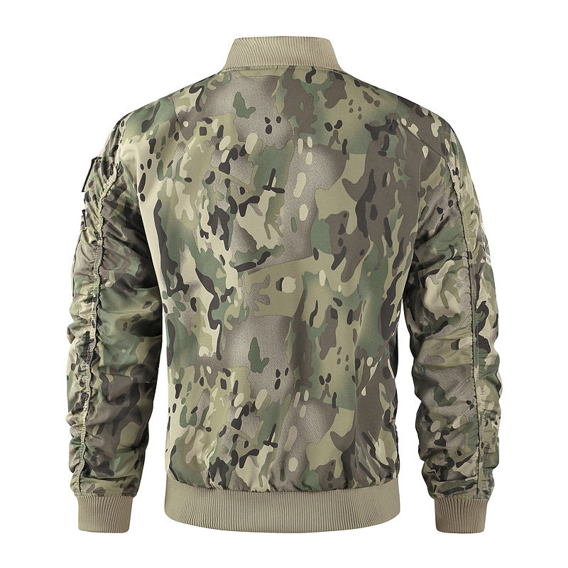 Herren-Bomberjacke | Pilotendesign mit Multifunktionstaschen - Camouflage